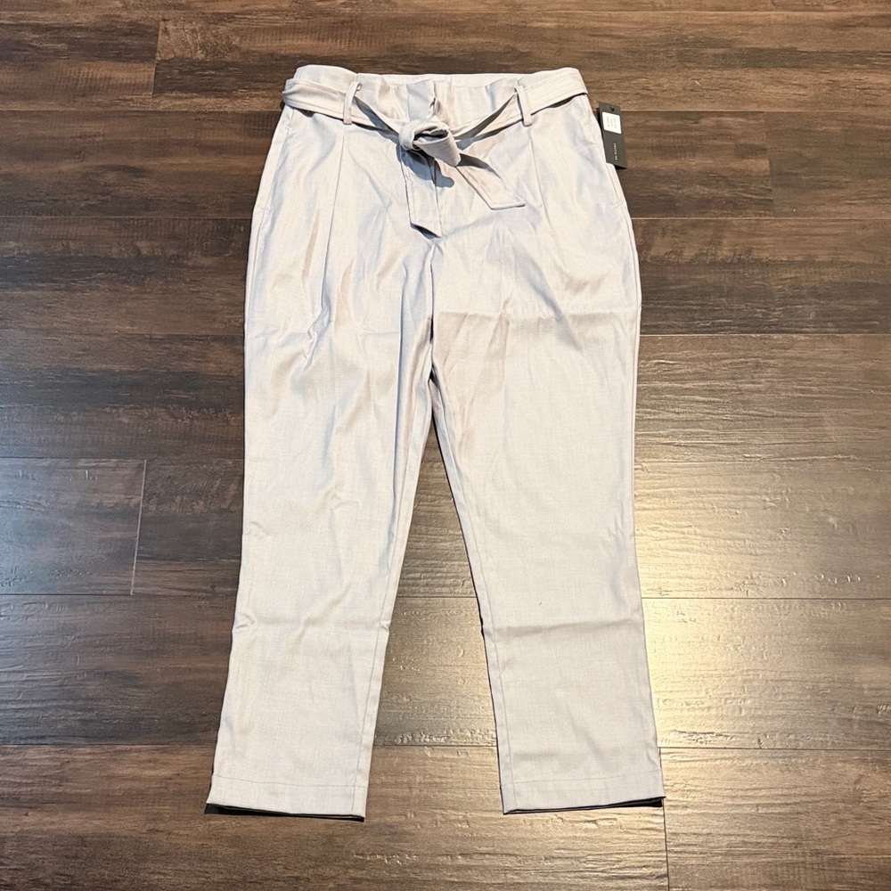 Stylish Gray Tie-Waist Trousers